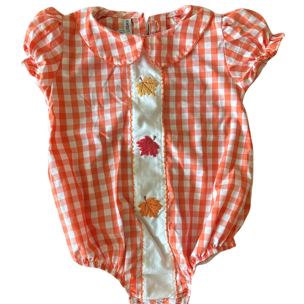 Sweet Dreams Autumn Leaves French Knot Bubble 12M